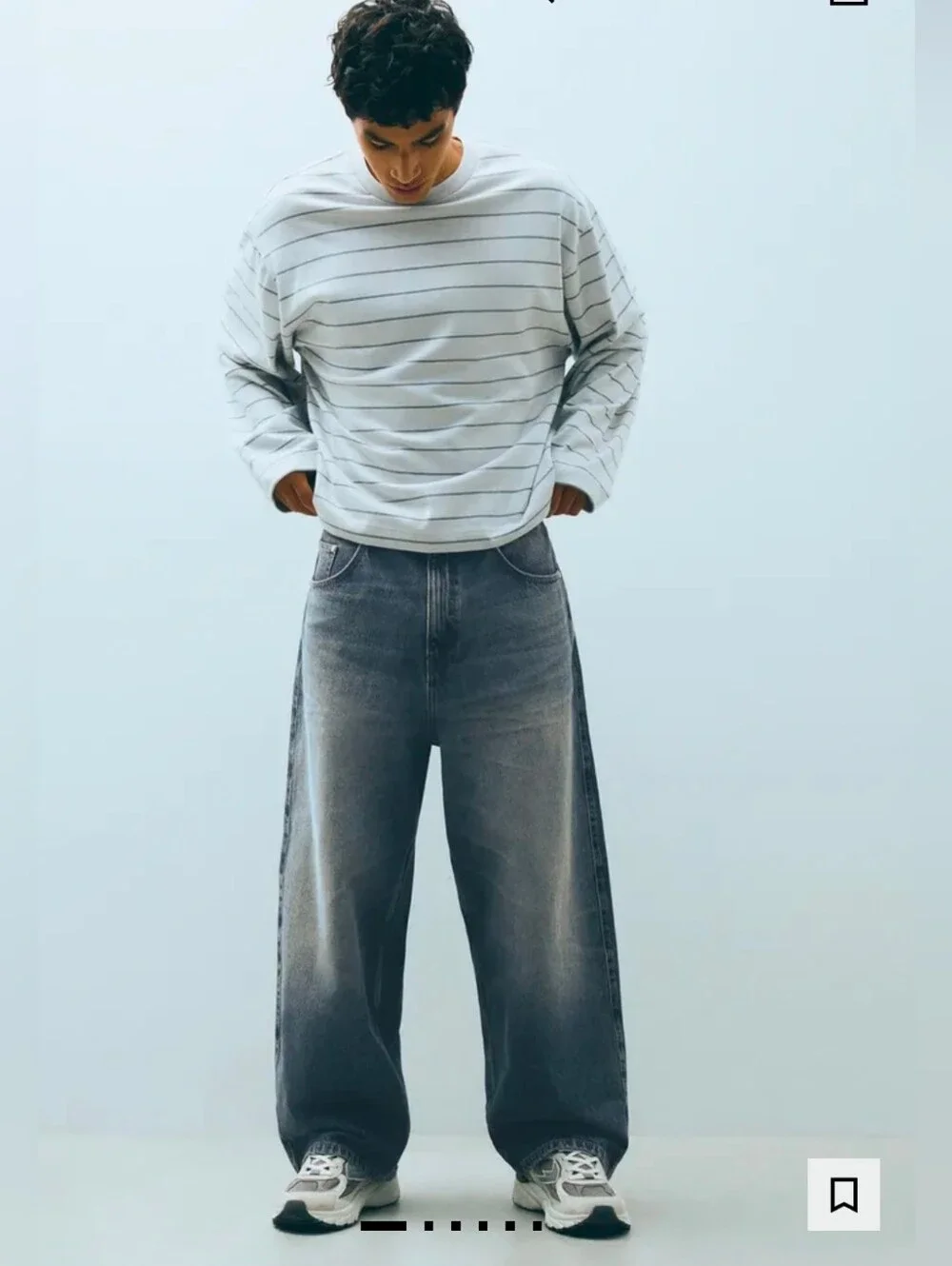 ❤️ NWT! BERSHKA MEN'S SUPER BAGGY JEANS, 36